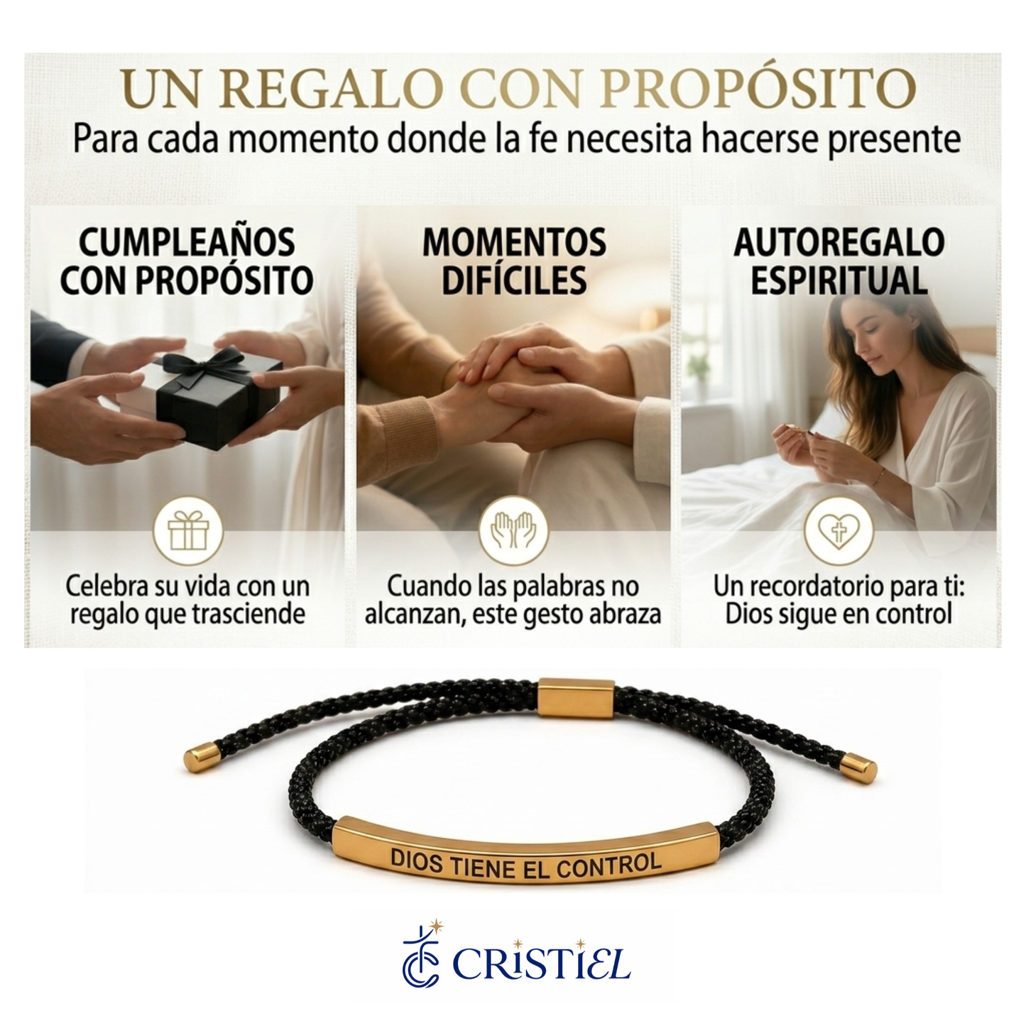 Pulsera de Fe "Dios tiene el control"